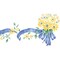 Daisy Bouquet with Ribbon Wall Stencil | 2055 by Designer Stencils |